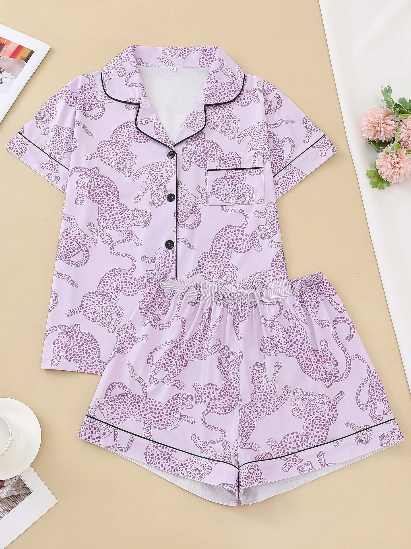 Pink Panther 2-Piece Set Soft Girl Sleepwear