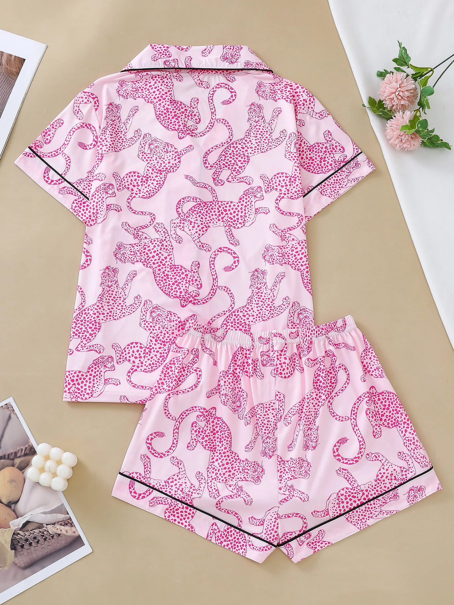 Pink Panther 2-Piece Set Soft Girl Sleepwear
