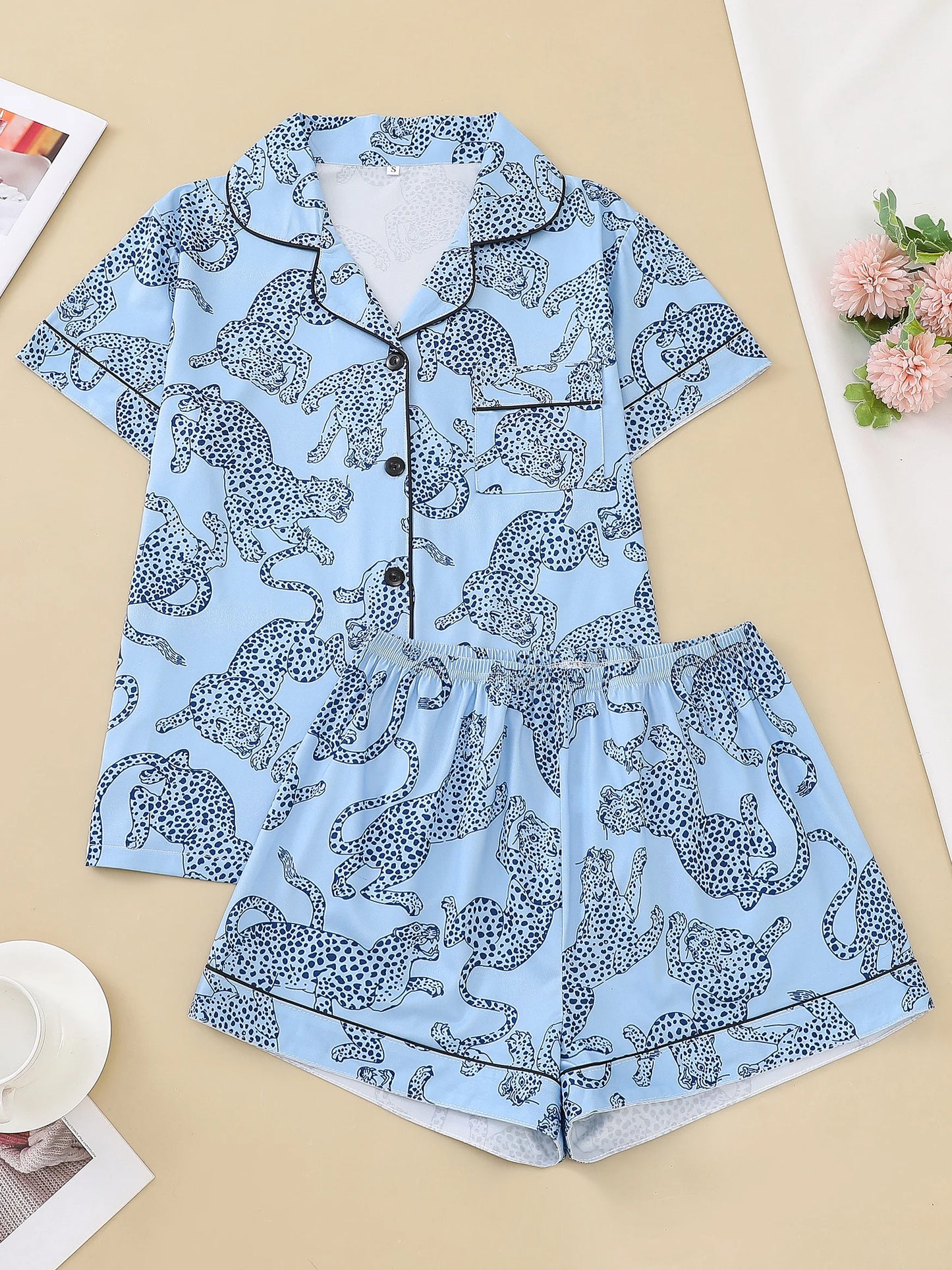 Pink Panther 2-Piece Set Soft Girl Sleepwear
