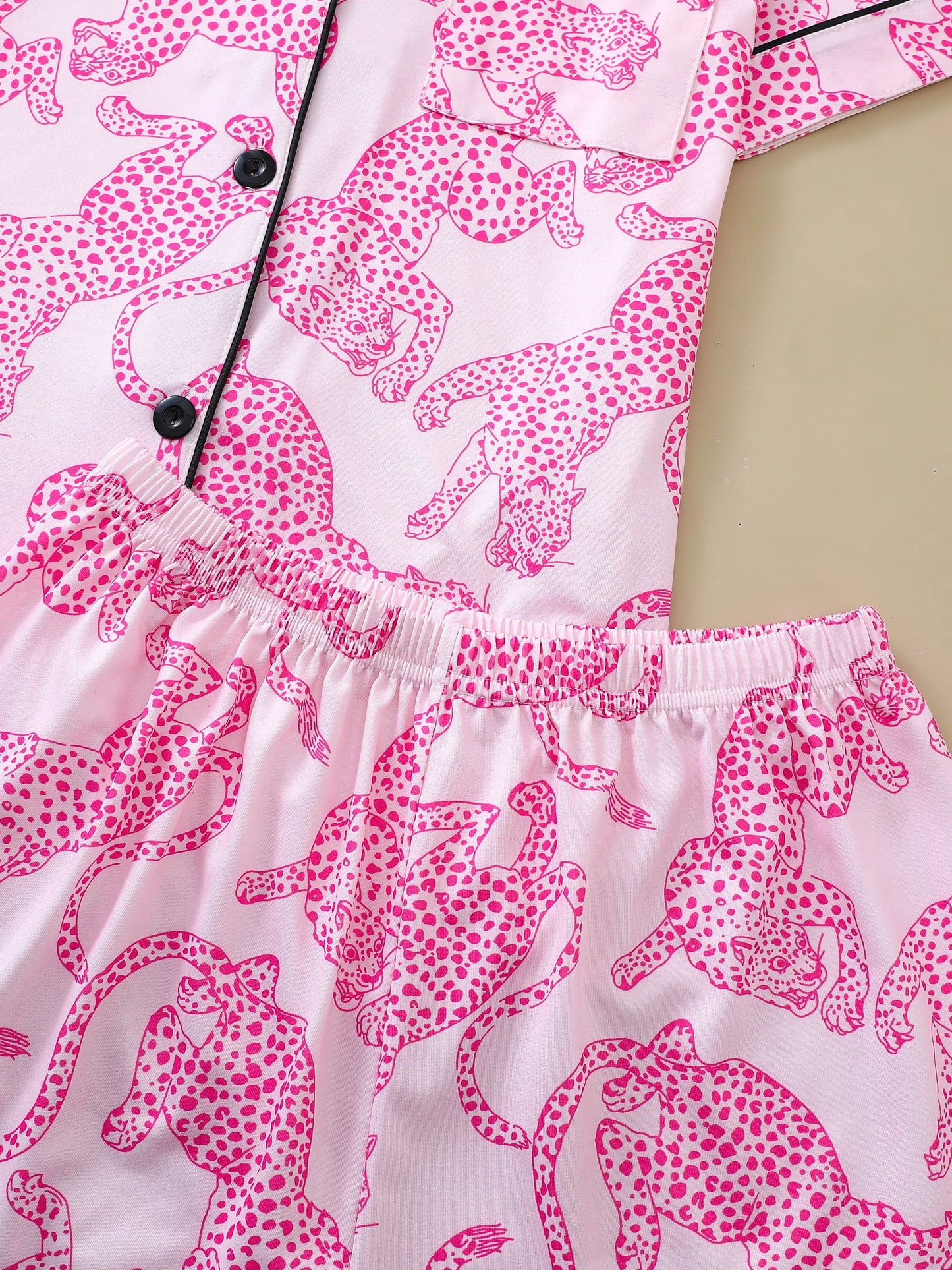 Pink Panther 2-Piece Set Soft Girl Sleepwear