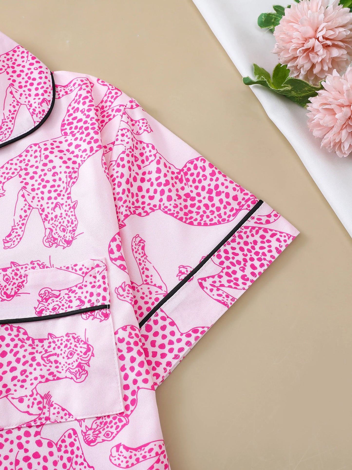 Pink Panther 2-Piece Set Soft Girl Sleepwear