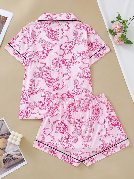 Pink Panther 2-Piece Set Soft Girl Sleepwear