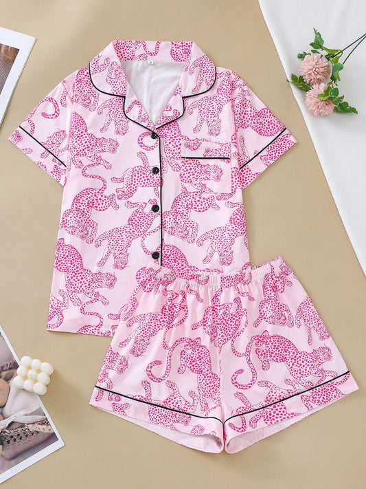 Pink Panther Pajama Set - 2 Piece Soft Girl Sleepwear